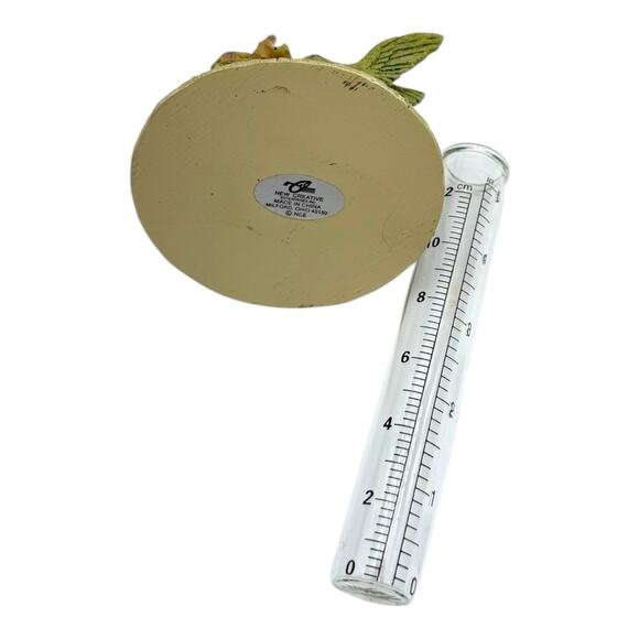 Hummingbird Rain Gauge Outdoor Resin Indoor Bud Vase Vintage 6.5” Tall - Picture 5 of 6